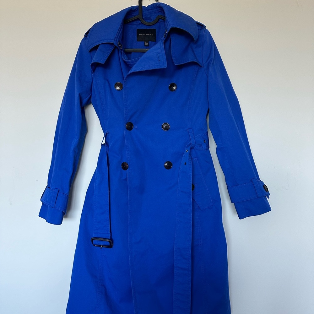 Banana Republic Blue Trench Coat